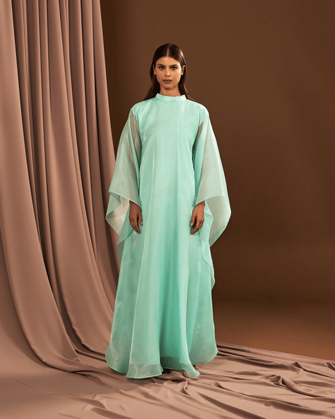 MINT ORGANZA LOOSE FIT DRESS