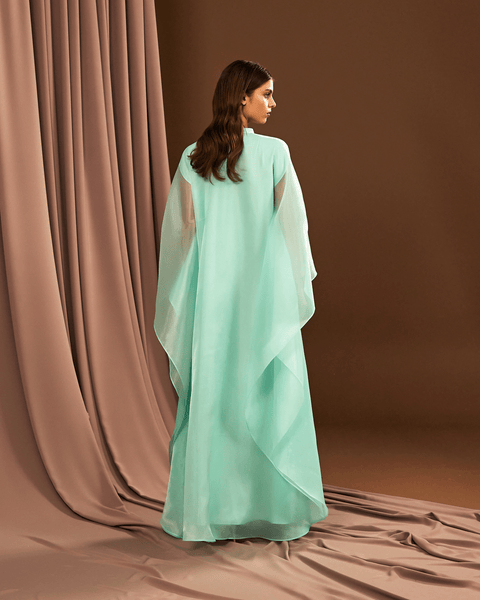 MINT ORGANZA LOOSE FIT DRESS