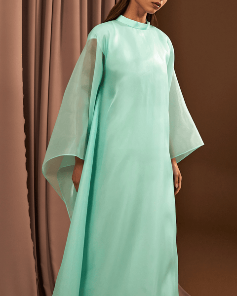 MINT ORGANZA LOOSE FIT DRESS